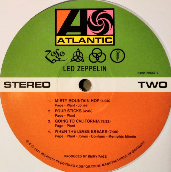 Led Zeppelin : Untitled (LP,Album,Reissue,Remastered,Repress,Stereo)