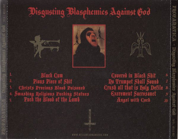 Profanatica : Disgusting Blasphemies Against God (Album)