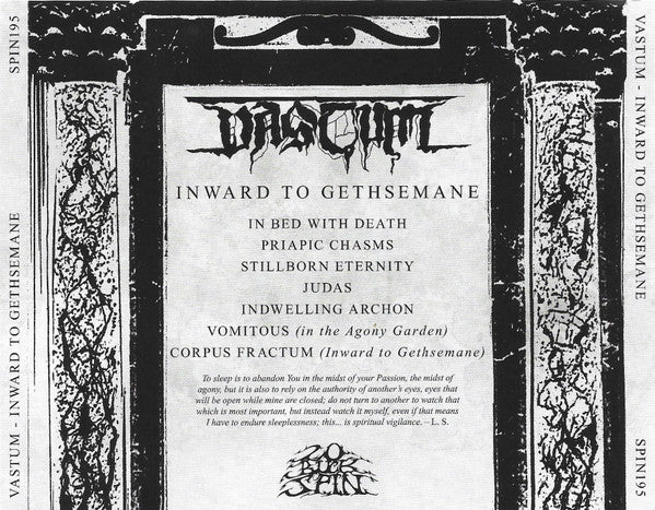 Vastum : Inward To Gethsemane (Album)