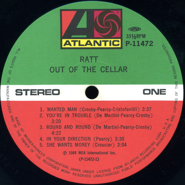 Ratt : Out Of The Cellar (LP,Album)