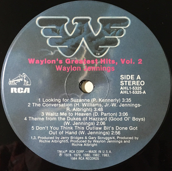 Waylon Jennings : Waylon's Greatest Hits Vol.2 (LP,Compilation)
