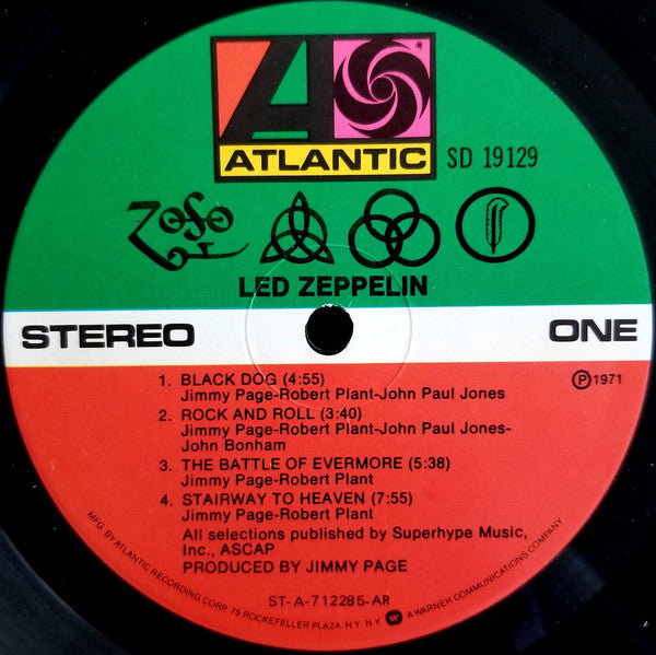 Led Zeppelin : Untitled (LP,Album,Reissue)