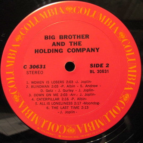 Big Brother & The Holding Company featuring Janis Joplin : Big Brother & The Holding Company (LP,Album,Reissue)