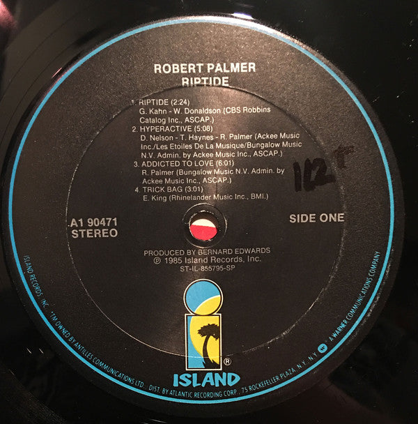 Robert Palmer : Riptide (LP,Album,Club Edition)
