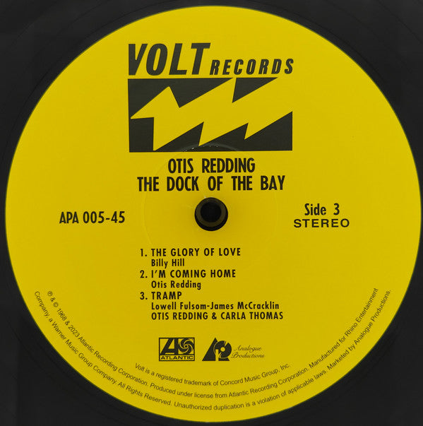 Otis Redding : The Dock Of The Bay (12",45 RPM,Album,Limited Edition,Numbered,Reissue,Remastered,Stereo)