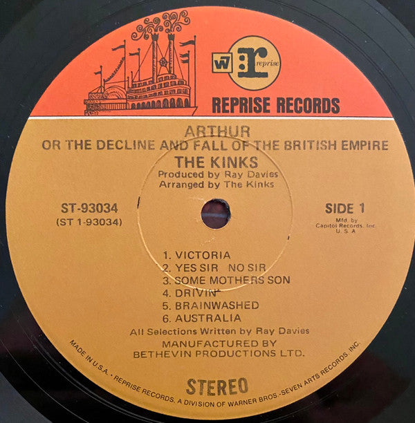 Kinks, The : Arthur Or The Decline And Fall Of The British Empire (LP,Album,Club Edition,Reissue)