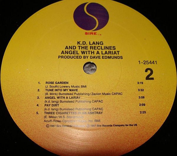 k.d. lang and the reclines : Angel With A Lariat (LP,Album)