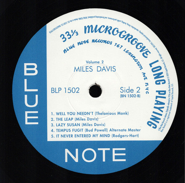 Miles Davis : Volume 2 (LP,Compilation,Reissue,Mono)