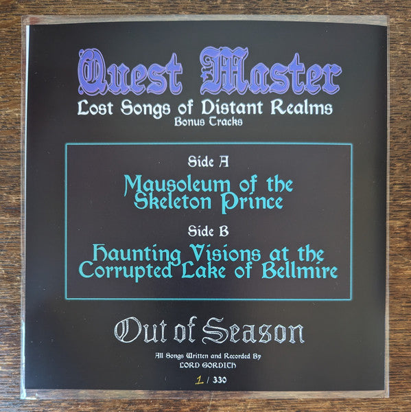 Quest Master : Lost Songs Of Distant Realms (Bonus Tracks) (7",45 RPM,Numbered)