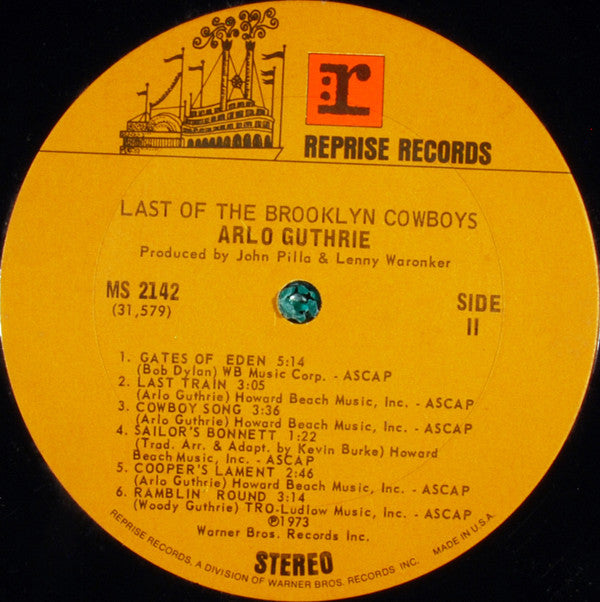 Arlo Guthrie : Last Of The Brooklyn Cowboys (LP,Album)
