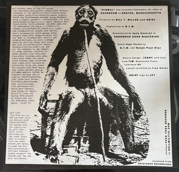 Grief : Dismal (12",45 RPM,EP,Reissue,Remastered,Repress)