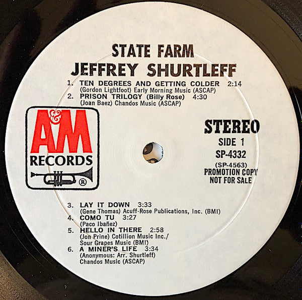 Jeffrey Shurtleff : State Farm (LP,Album,Promo)