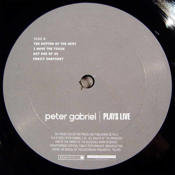 Peter Gabriel : Plays Live (LP,Album,Remastered,Reissue,Limited Edition)