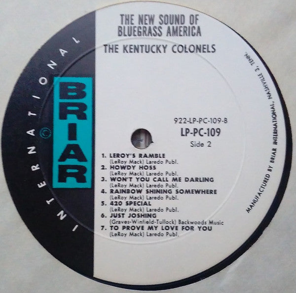 Kentucky Colonels, The : The New Sound Of Bluegrass America (LP,Album,Mono)