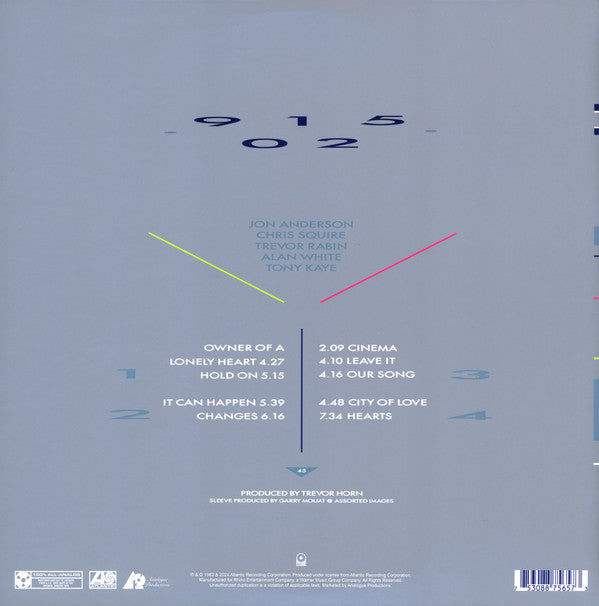 Yes : 90125 (LP,45 RPM,Album,Numbered,Reissue,Remastered,Stereo)