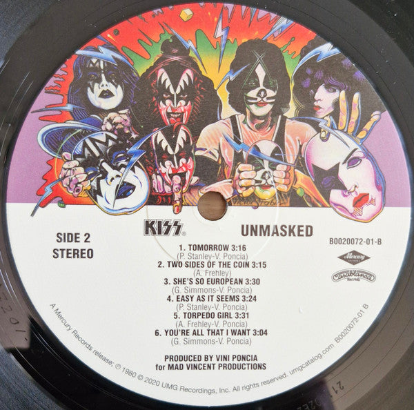 Kiss : Unmasked (LP,Album,Reissue)