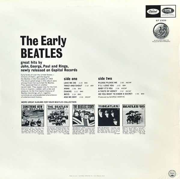 Beatles, The : The Early Beatles (LP,Album,Compilation,Reissue,Stereo)