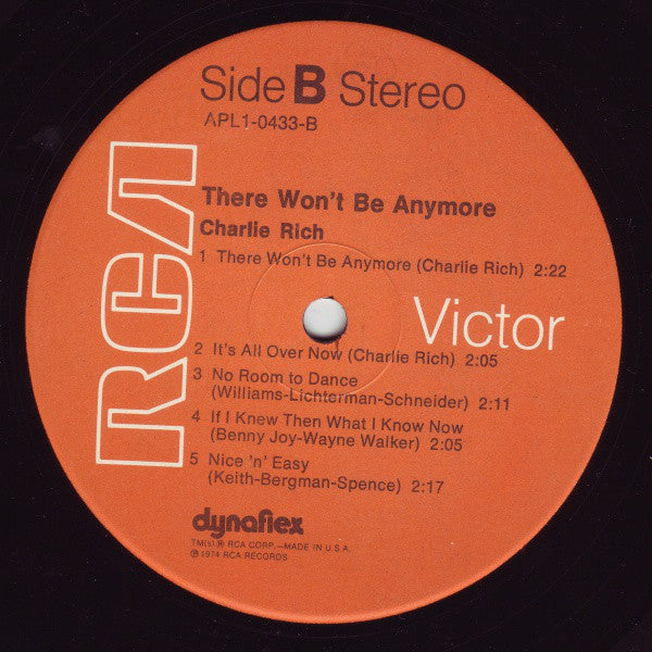 Charlie Rich : There Won't Be Anymore (LP,Compilation)