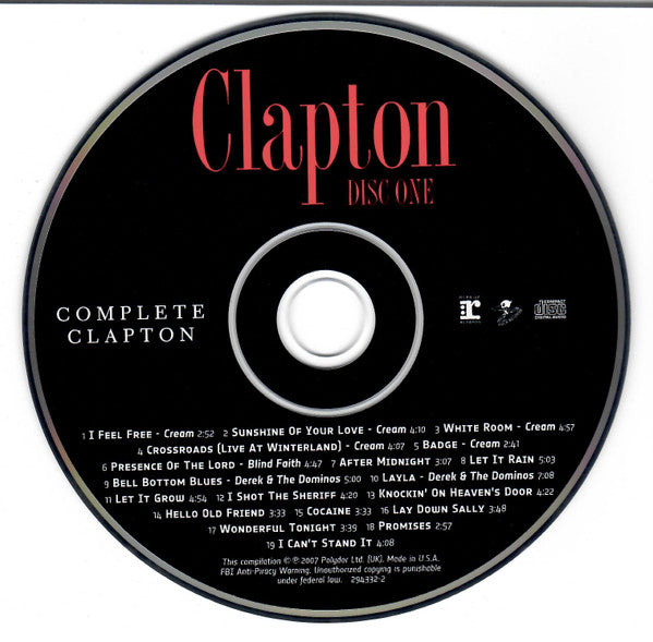 Eric Clapton : Complete Clapton (Compilation)