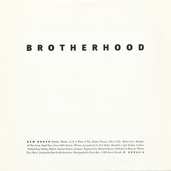 New Order : Brotherhood (LP,Album)