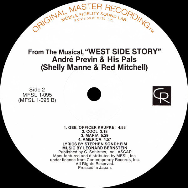 André Previn & His Pals : West Side Story (LP,Album,Limited Edition,Reissue,Remastered,Stereo)