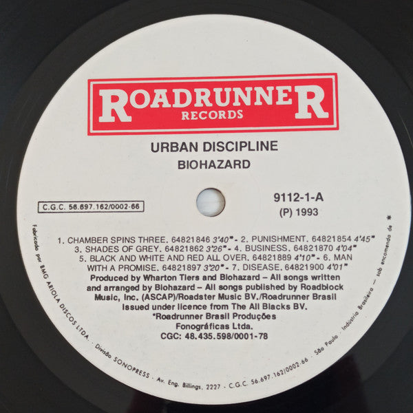 Biohazard : Urban Discipline (LP,Album)