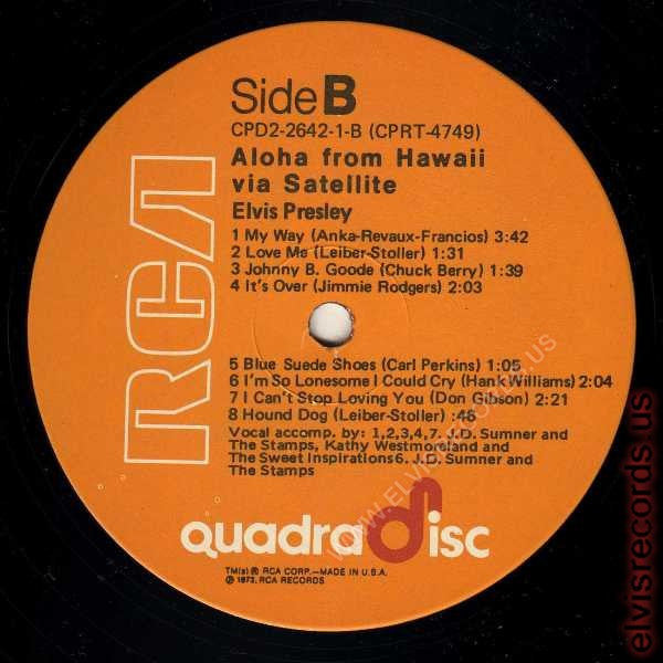 Elvis Presley : Aloha From Hawaii Via Satellite (LP,Album,Quadraphonic)