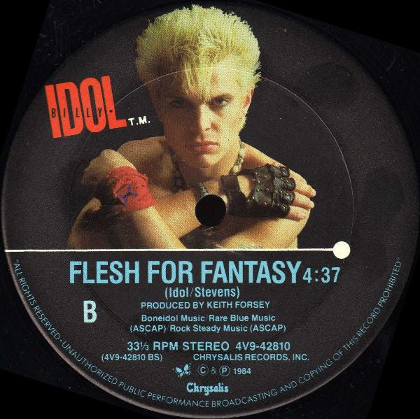Billy Idol : Flesh For Fantasy (Below The Belt Mix) (12",33 ⅓ RPM)