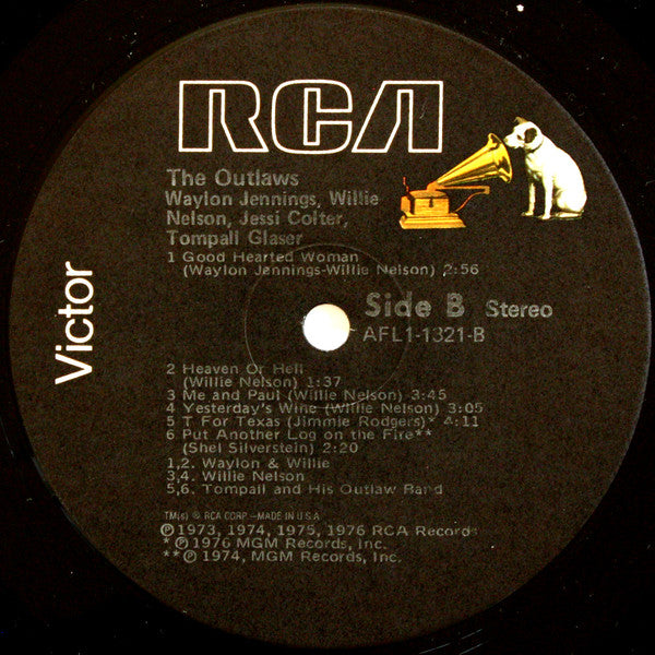 Waylon Jennings, Willie Nelson, Jessi Colter, Tompall Glaser : Wanted! The Outlaws (LP,Album,Compilation,Reissue)