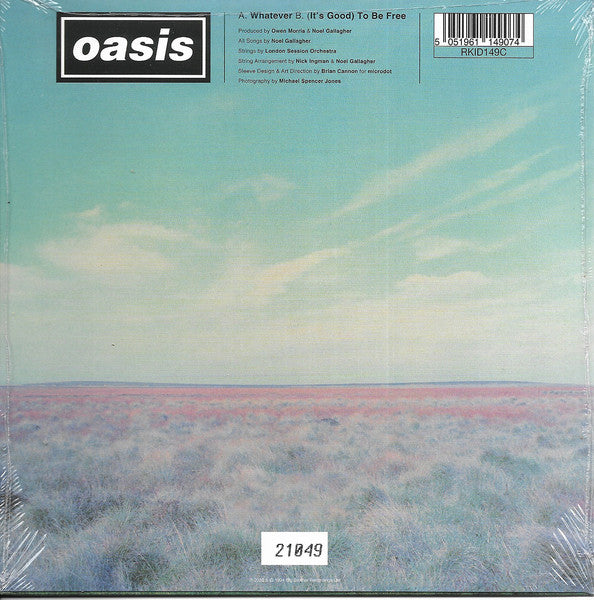 Oasis (2) : Whatever (7",45 RPM,Single,Limited Edition,Numbered,Reissue,Remastered,Stereo)