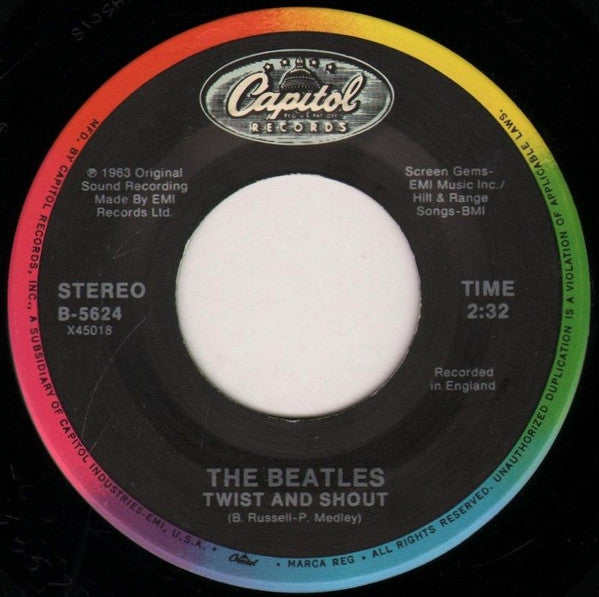 Beatles, The : Twist And Shout / There's A Place (7",45 RPM,Stereo,Single,Repress)