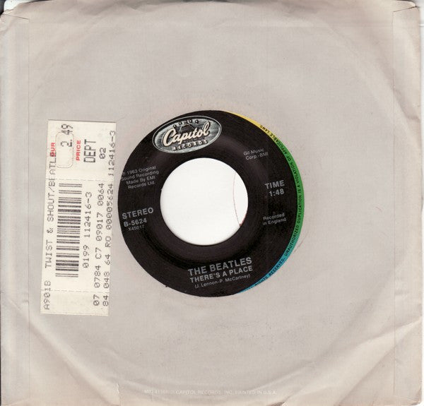 Beatles, The : Twist And Shout / There's A Place (7",45 RPM,Stereo,Single,Repress)