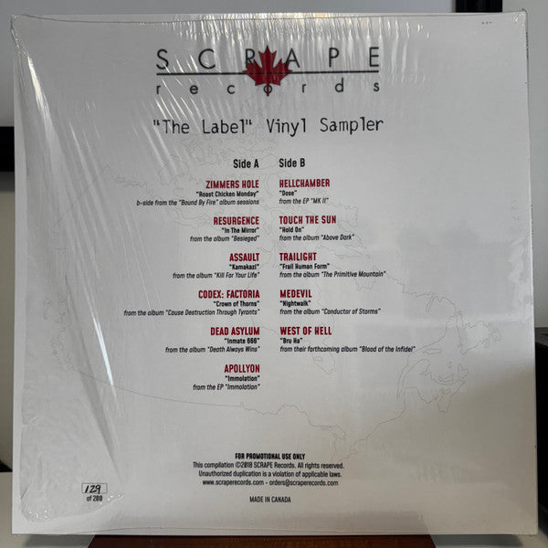 Various : Scrape Records “The Label” Vinyl Sampler (12",33 ⅓ RPM,Compilation)