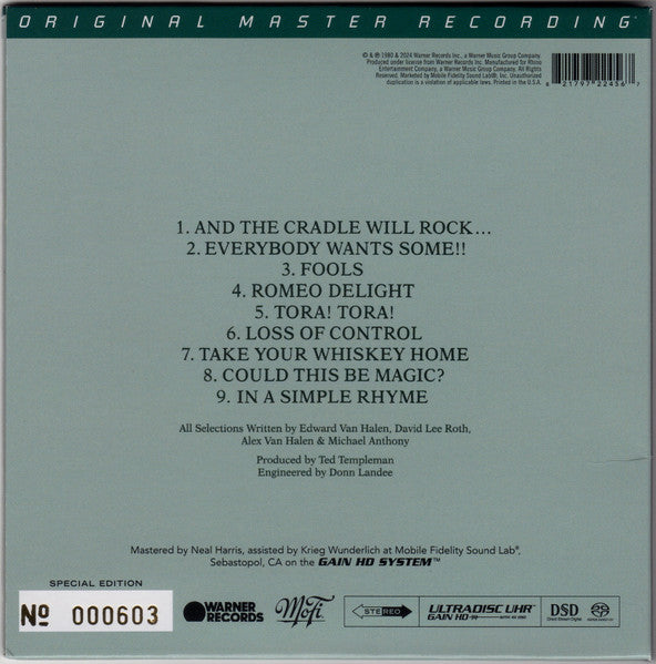 Van Halen : Women And Children First (Hybrid,Stereo,Album,Numbered,Reissue,Remastered,Special Edition)