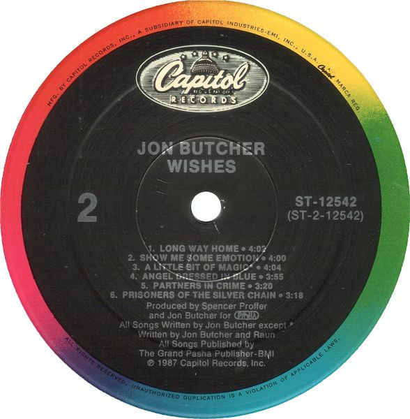 Jon Butcher : Wishes (LP,Album)