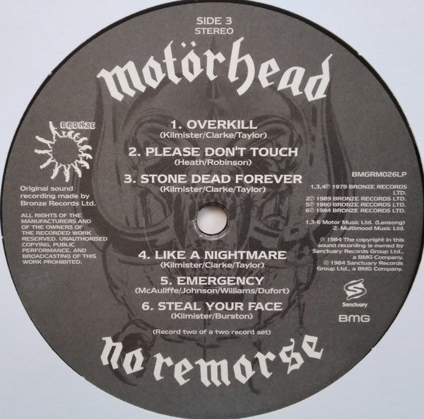 Motörhead : No Remorse (LP,Compilation,Reissue,Stereo)