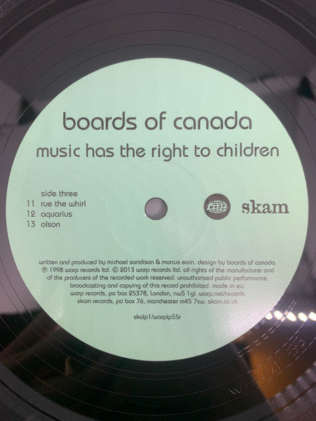 Boards Of Canada : Music Has The Right To Children (LP,Album,Reissue)