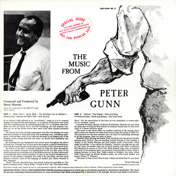 Henry Mancini : The Music From Peter Gunn (LP,Album,Stereo)