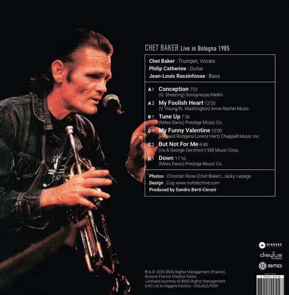 Chet Baker : Live In Bologna 1985 (LP,Album)