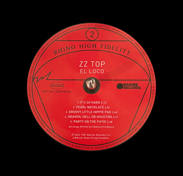 ZZ Top : El Loco (LP,Album,Limited Edition,Reissue,Stereo)