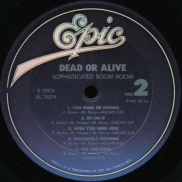 Dead Or Alive : Sophisticated Boom Boom (LP,Album)