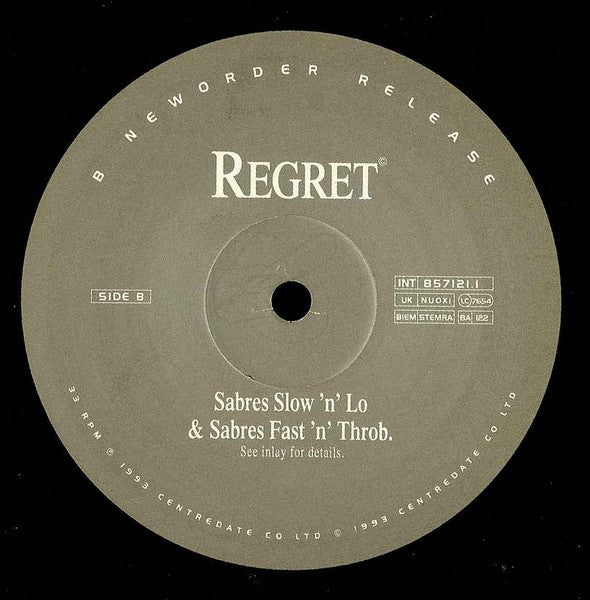 New Order : Regret (12",Single,33 ⅓ RPM)