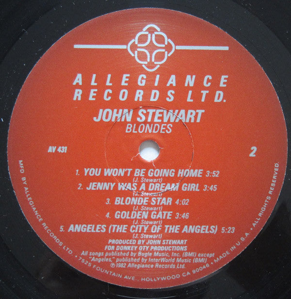 John Stewart (2) : Blondes (LP,Album)
