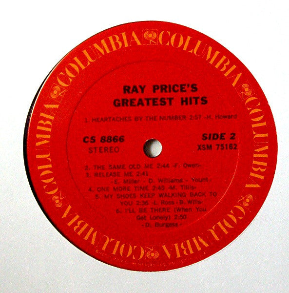 Ray Price : Ray Price's Greatest Hits (LP,Compilation,Reissue)