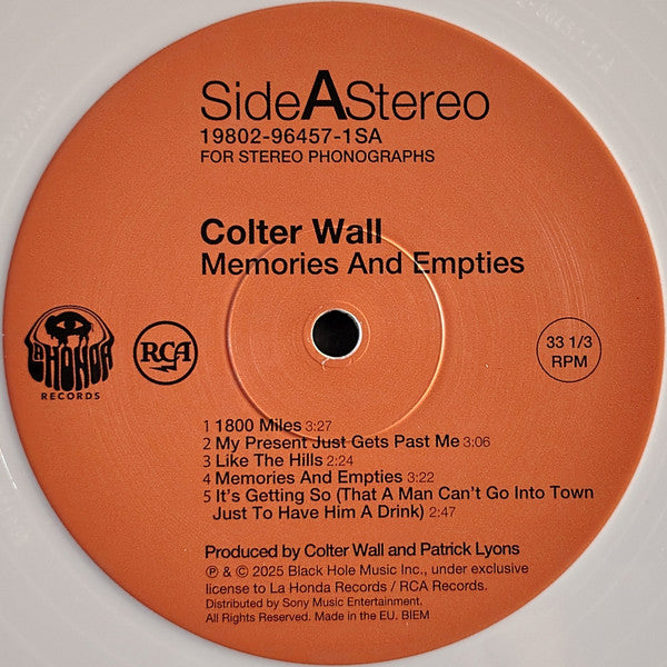 Colter Wall : Memories And Empties (LP,Album,Stereo)