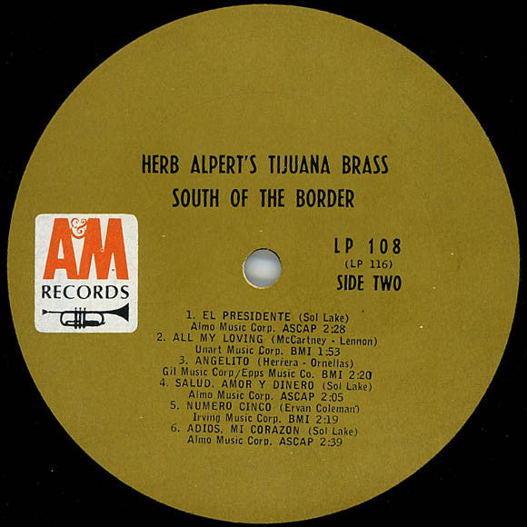 Herb Alpert & The Tijuana Brass : South Of The Border (LP,Album,Mono)