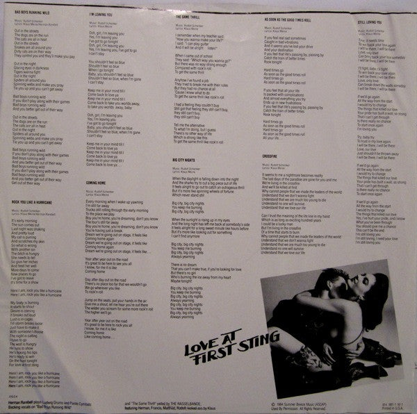 Scorpions : Love At First Sting (LP,Album,Stereo)