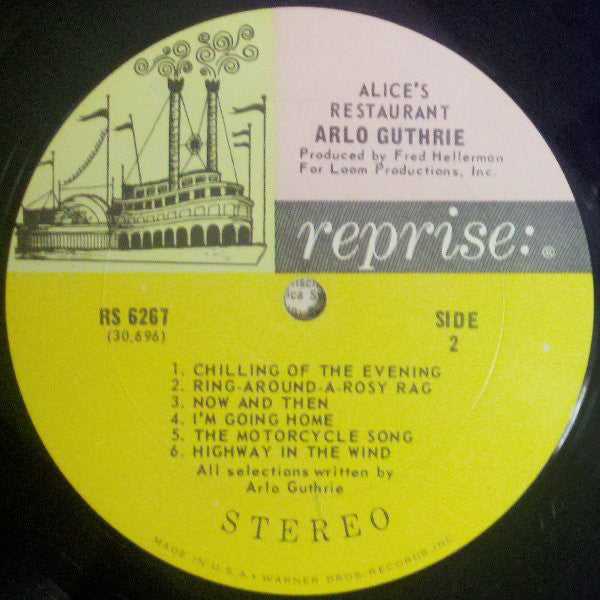 Arlo Guthrie : Alice's Restaurant (LP,Album,Stereo)