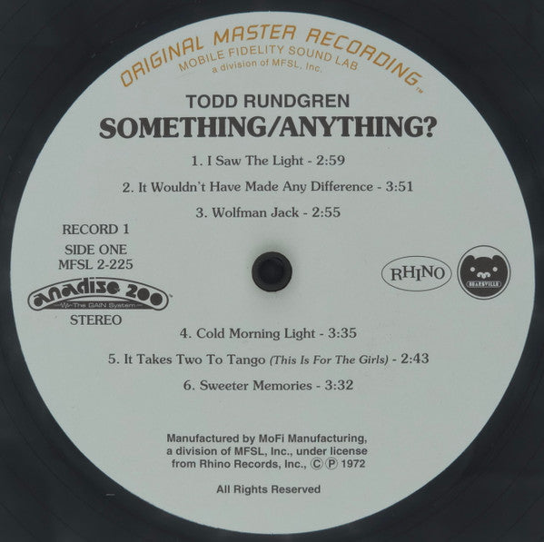 Todd Rundgren : Something / Anything? (LP,Limited Edition,Numbered,Remastered,Stereo)