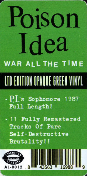 Poison Idea : War All The Time (LP,Album,Limited Edition,Reissue,Remastered)